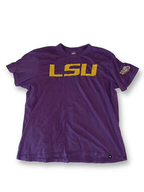 47 Purple Tee | LSU Tigers Graphic | Size XL | Gold Block Lettering
